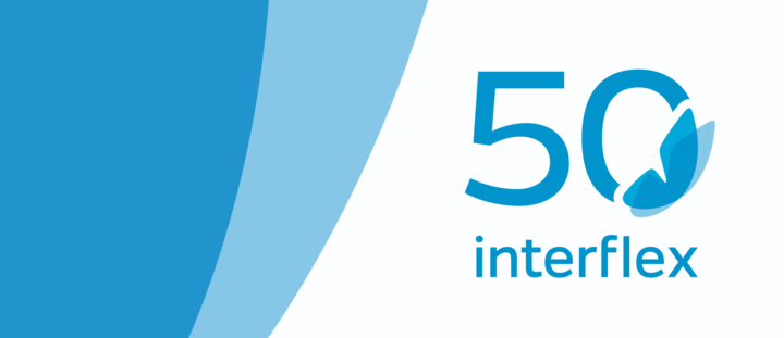 Interflex-Logo zum 50-jährigen Jubiläum