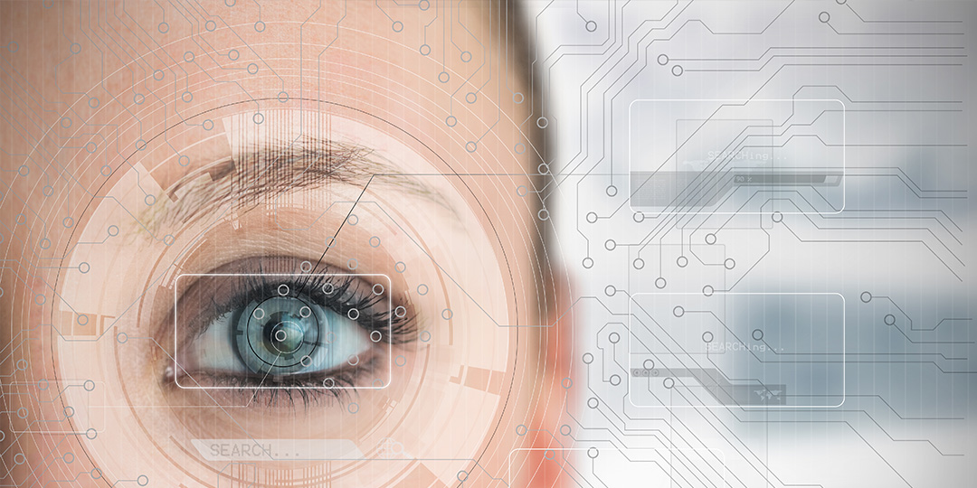 Biometrische herkenning van een pupil