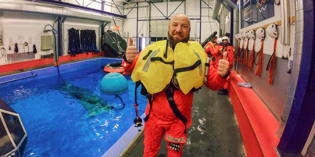 Interflex employees at the water basin in the RelyOn Nutec training centre